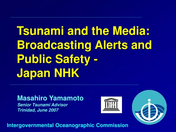 tsunami and the media broadcasting alerts