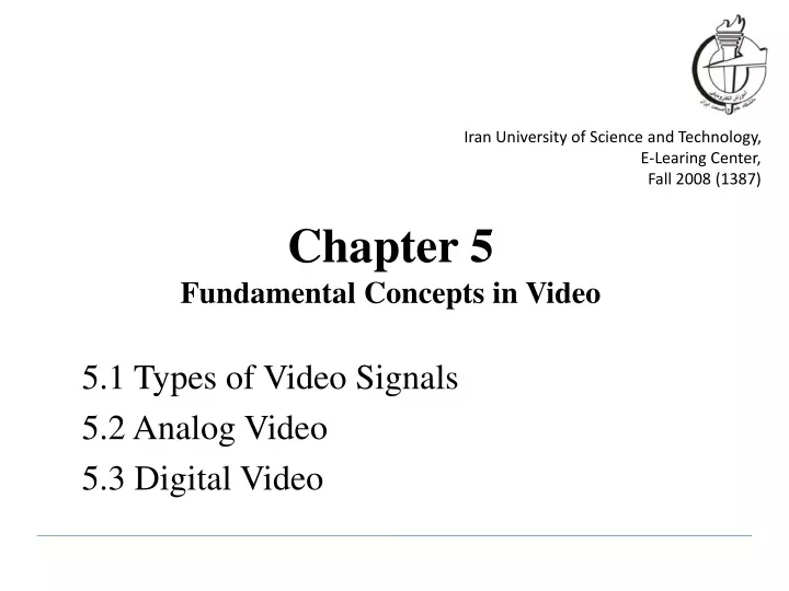 chapter 5 fundamental concepts in video