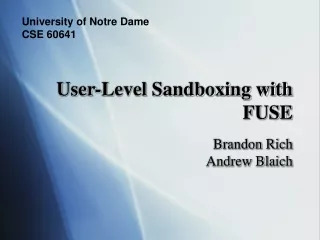User-Level Sandboxing with FUSE