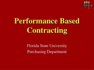 Performance Based  Contracting