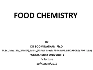 FOOD CHEMISTRY