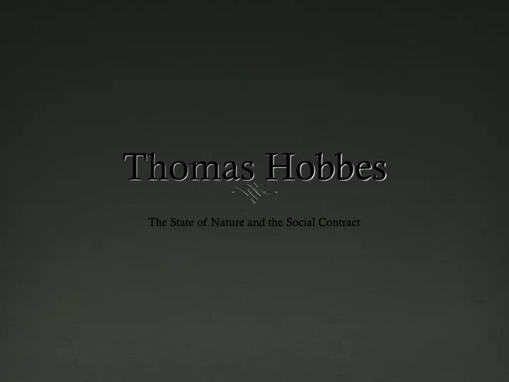 thomas hobbes