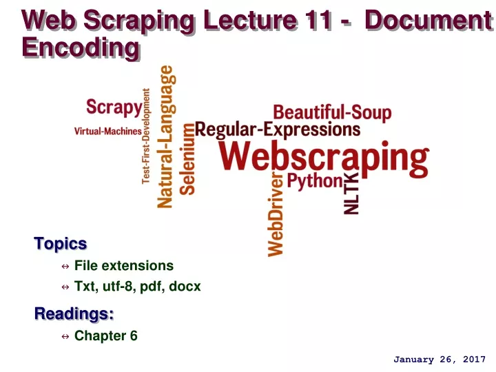 web scraping lecture 11 document encoding