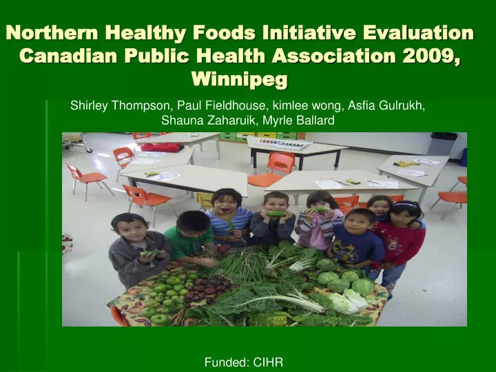 northern healthy foods initiative evaluation canadian public health association 2009 winnipeg