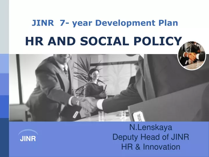 jinr 7 year development plan