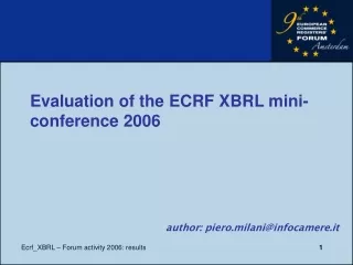 Evaluation of the ECRF XBRL mini-conference 2006