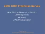 2007 CIRP Freshman Survey