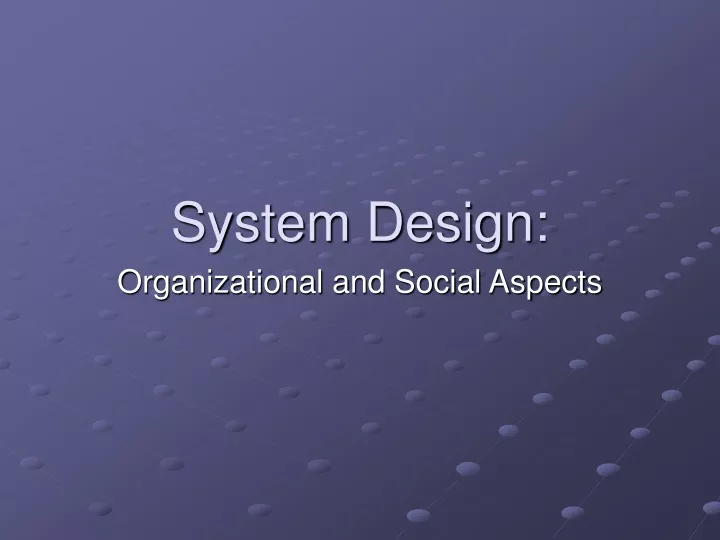 system design