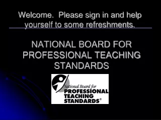 NATIONAL BOARD FOR  PROFESSIONAL TEACHING STANDARDS