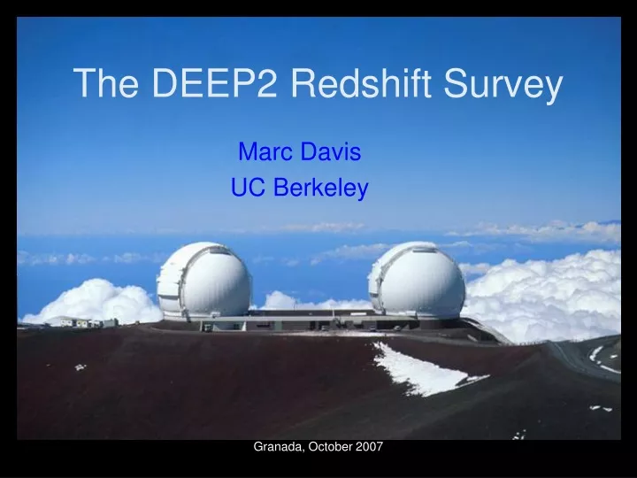 the deep2 redshift survey
