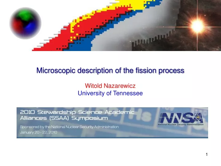 microscopic description of the fission process
