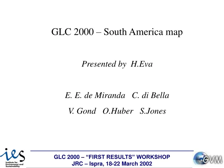 glc 2000 south america map presented