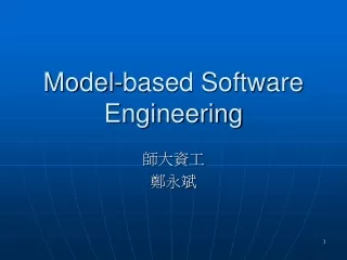 Model-based Software Engineering