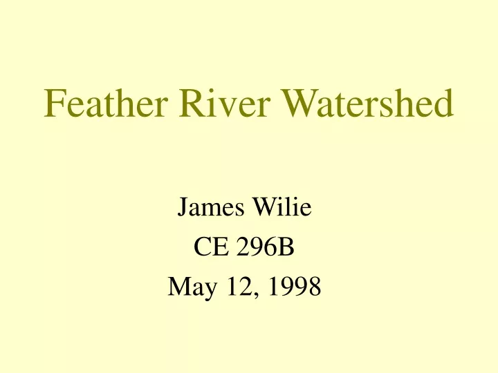 feather river watershed