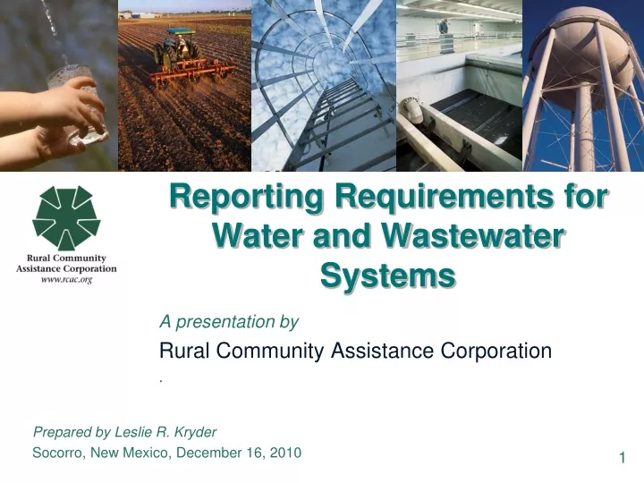 reporting requirements for water and wastewater systems