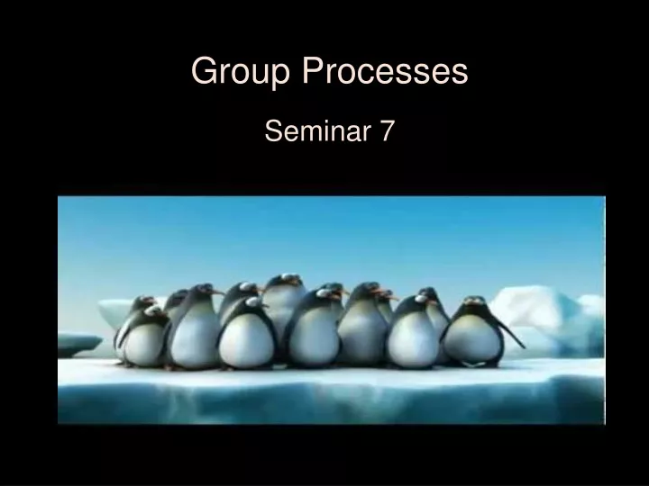 group processes seminar 7
