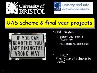 UAS scheme &amp; final year projects