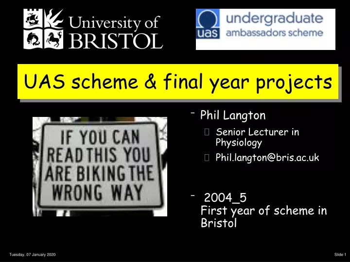 uas scheme final year projects