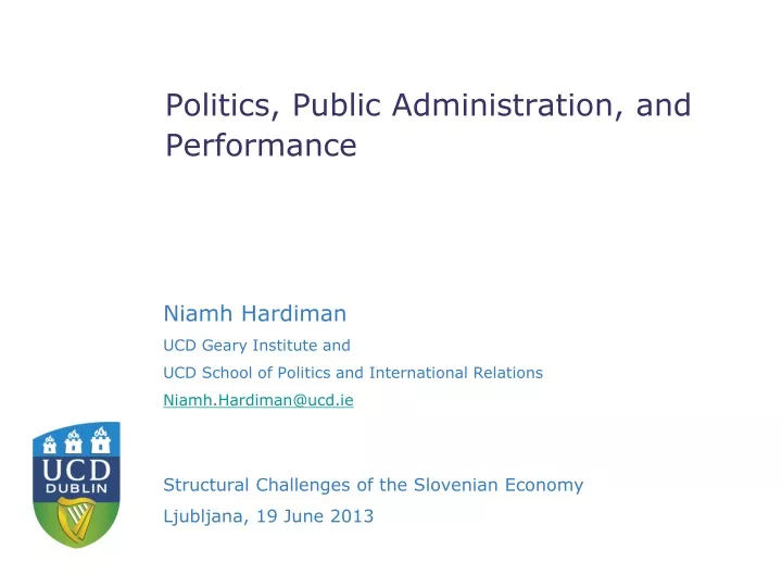 politics public administration and performance