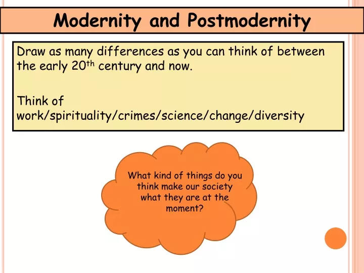 modernity and postmodernity
