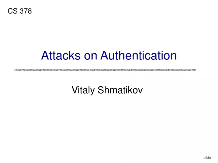 attacks on authentication