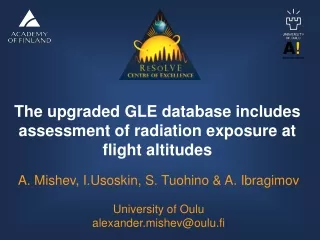 The upgraded GLE database includes assessment of radiation exposure at flight altitudes