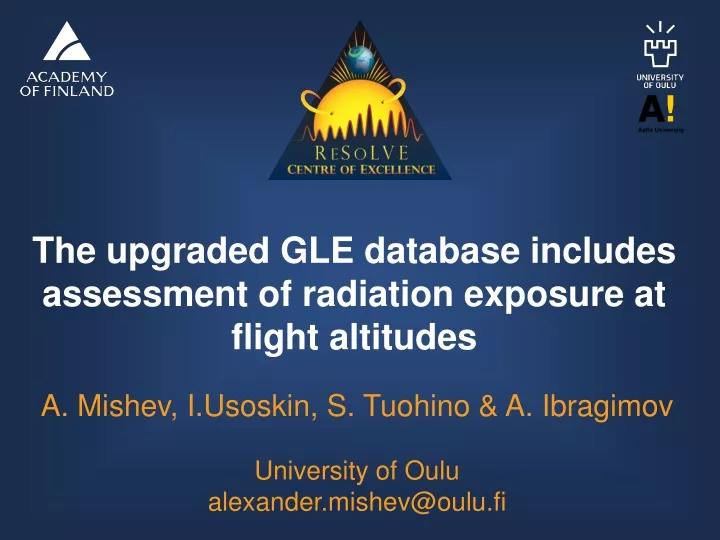 the upgraded gle database includes assessment