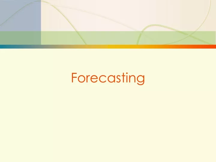 forecasting