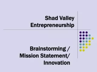 Shad Valley Entrepreneurship