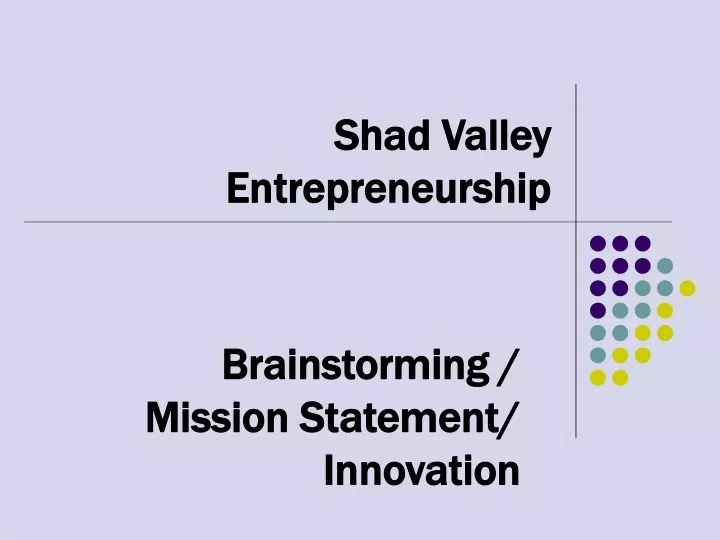 shad valley entrepreneurship