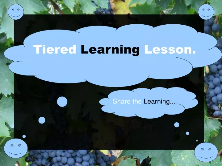 tiered learning lesson