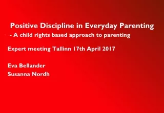 Expert meeting Tallinn 17th April 2017 Eva Bellander Susanna Nordh