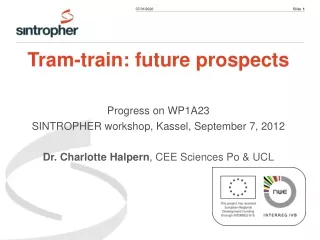 Tram-train: future prospects
