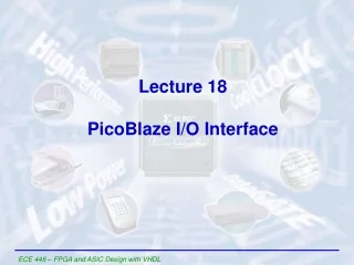 Lecture 18 PicoBlaze I/O Interface
