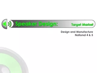 Speaker Design:
