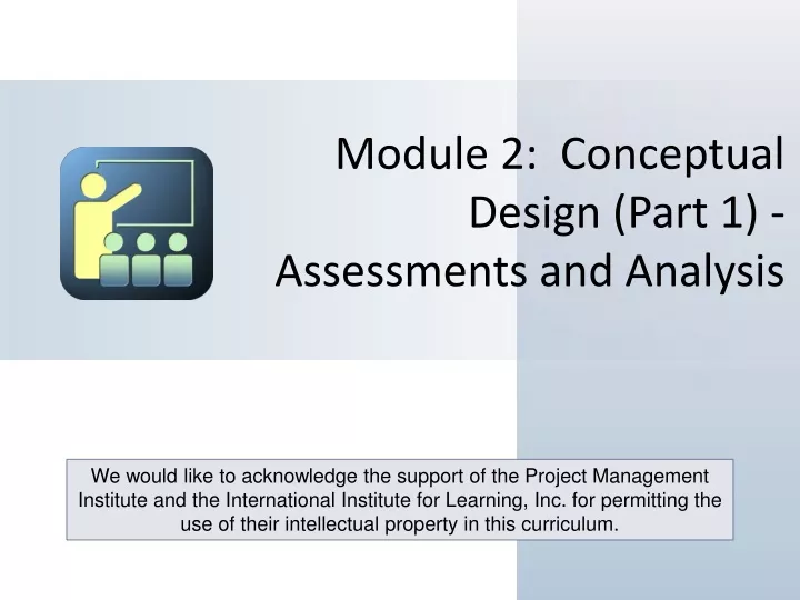module 2 conceptual design part 1 assessments and analysis