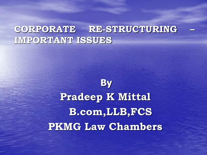 by pradeep k mittal b com llb fcs pkmg law chambers