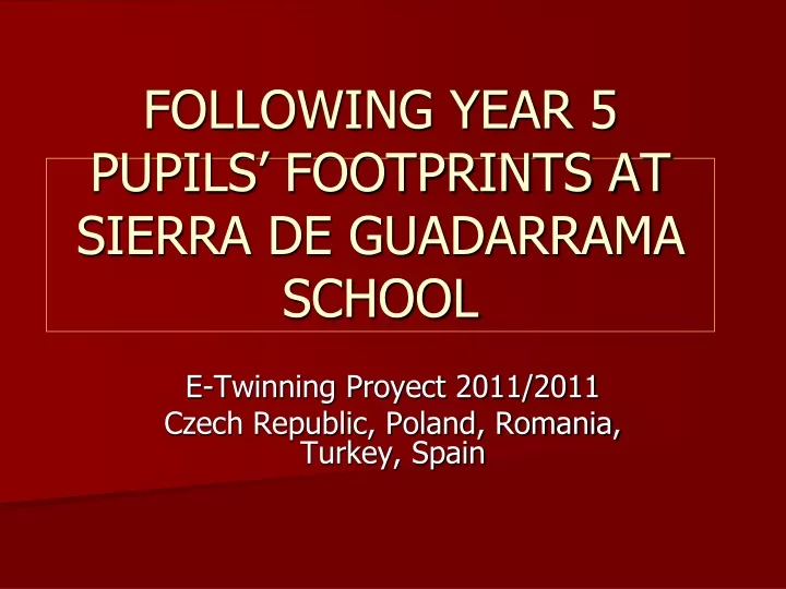 following year 5 pupils footprints at sierra de guadarrama school