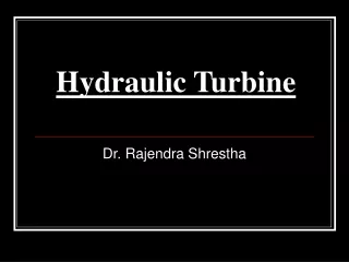 Hydraulic Turbine