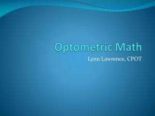 Optometric Math