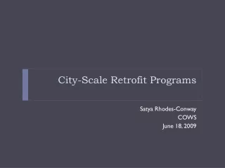 City-Scale Retrofit Programs