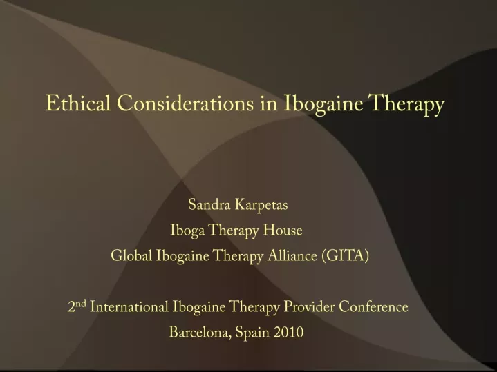 ethical considerations in ibogaine therapy