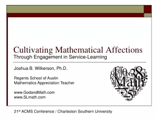 Cultivating Mathematical Affections
