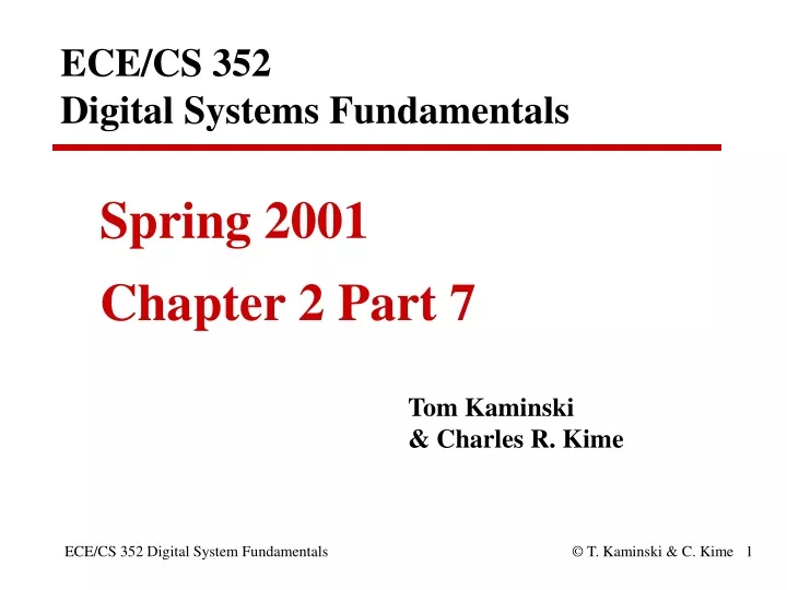 ece cs 352 digital systems fundamentals