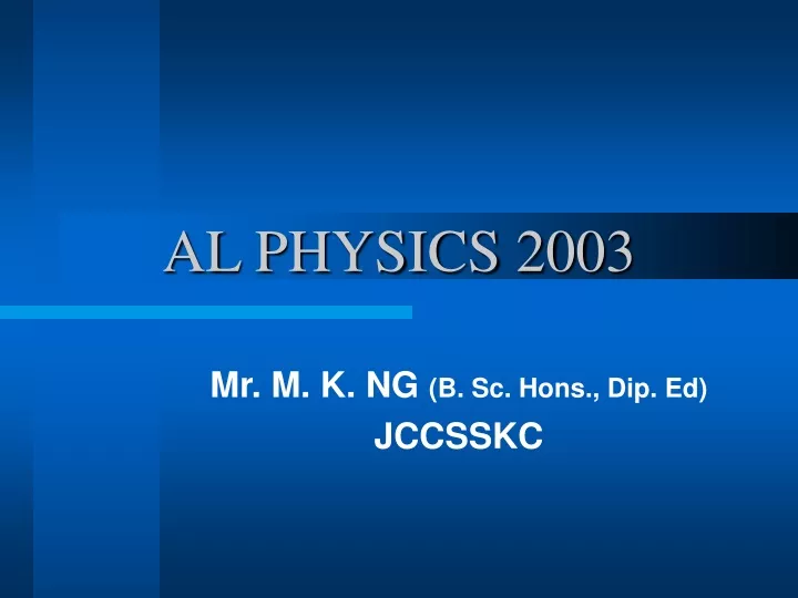 al physics 2003