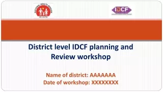 Key critical findings of IDCF 2015