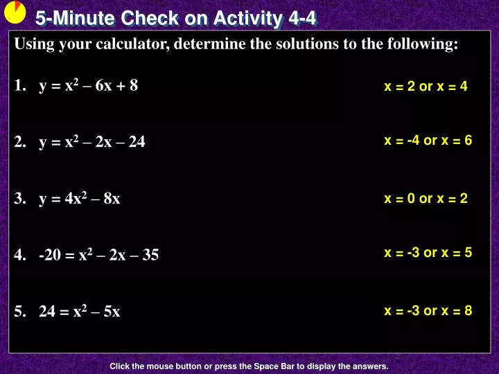 5 minute check on activity 4 4