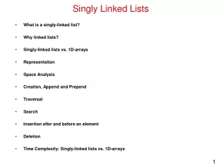 Singly Linked Lists