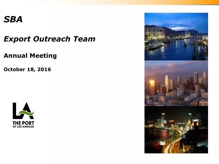 sba export outreach team annual meeting october 18 2016