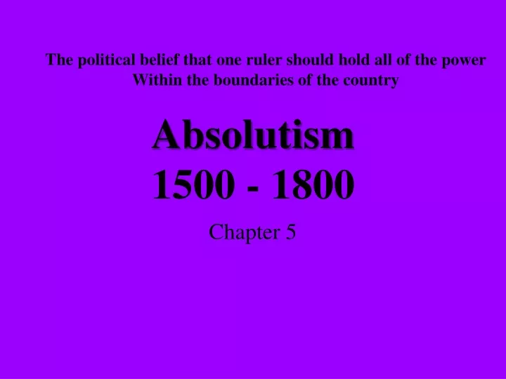absolutism 1500 1800